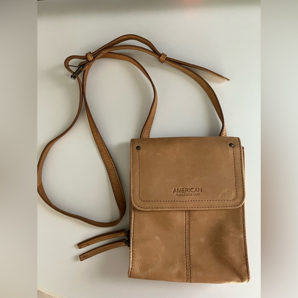 American Leather Co. Tan Crossbody Bag